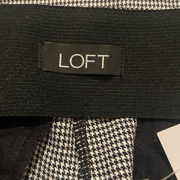 LOFT Gray Houndstooth Skinny Tailored High Waisted Fitted Leg - Picture 14 of 15
